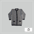 Buttoned Cardigan - Gray and Black