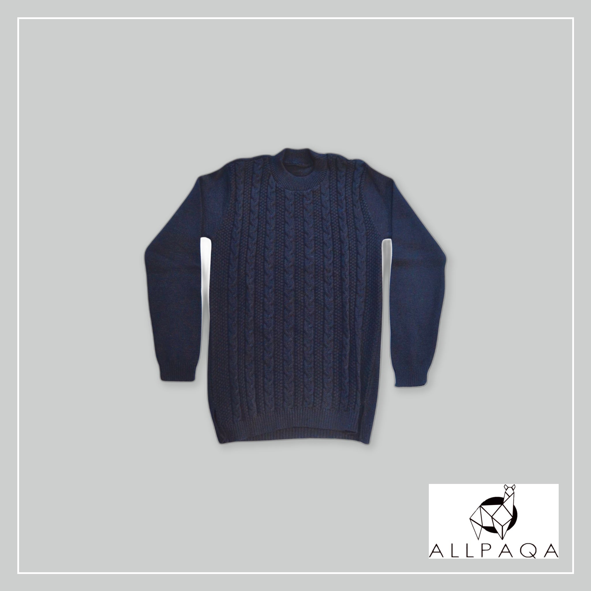 Infinity 8 Knit Sweater - Blue