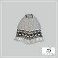 Poncho with Alpacas - Gray
