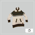 Hoodie - Cream and Brown