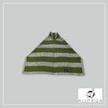 Striped Poncho - Green and Gray