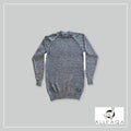 Heathered Round Neck Sweater - Light Gray