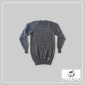 Heathered Round Neck Sweater - Dark Gray