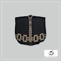Poncho with Buttons - Black
