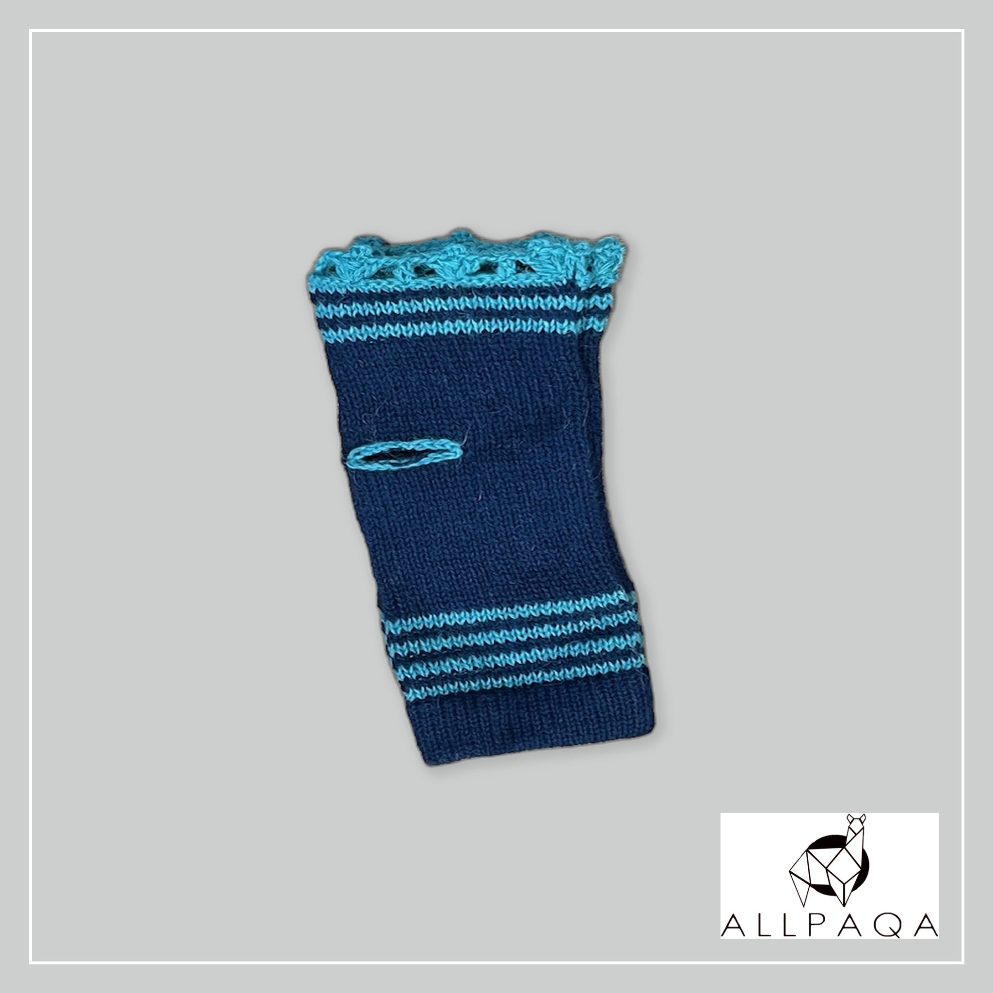 Fingerless glove - Blue