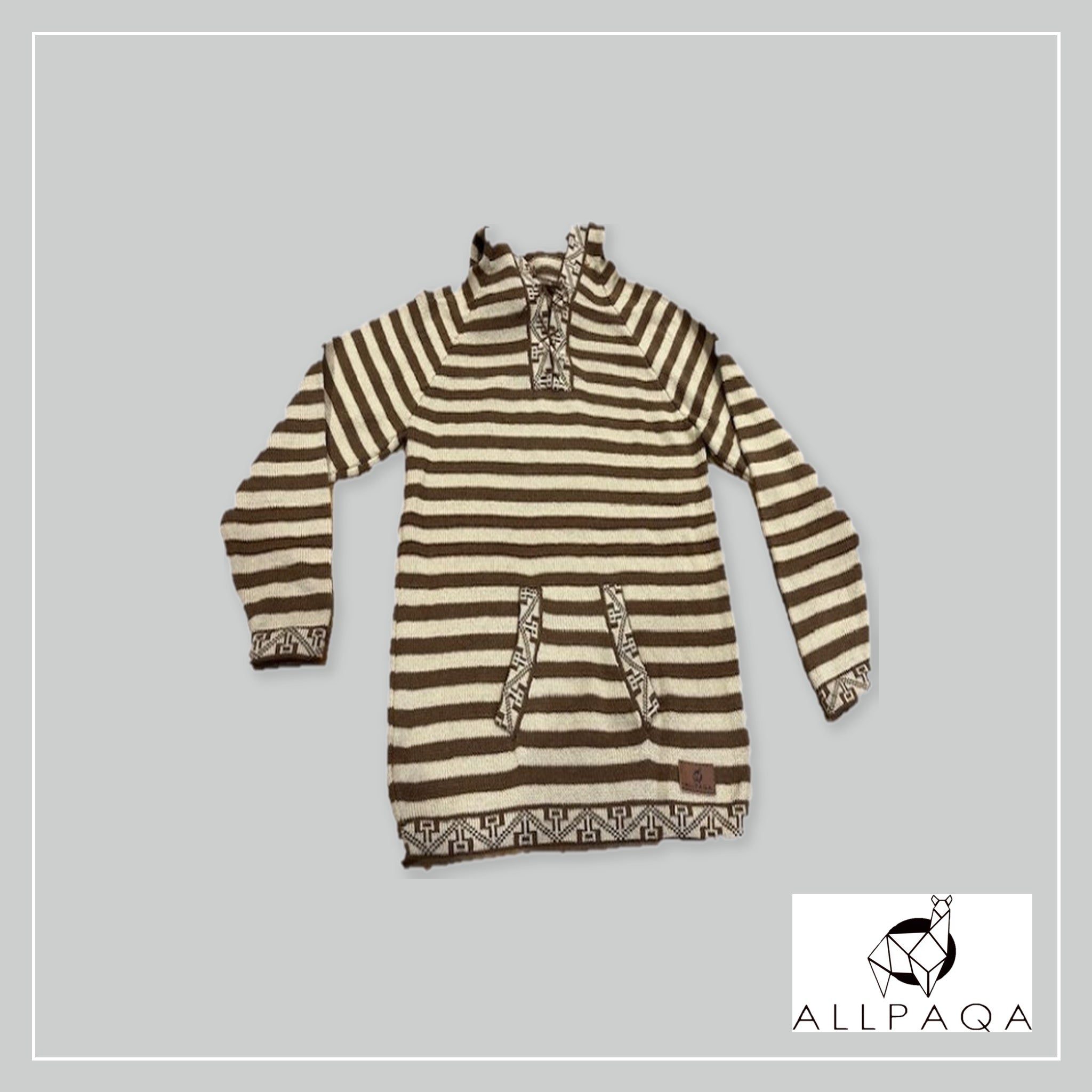 Hoodie - Mint and Dark Brown