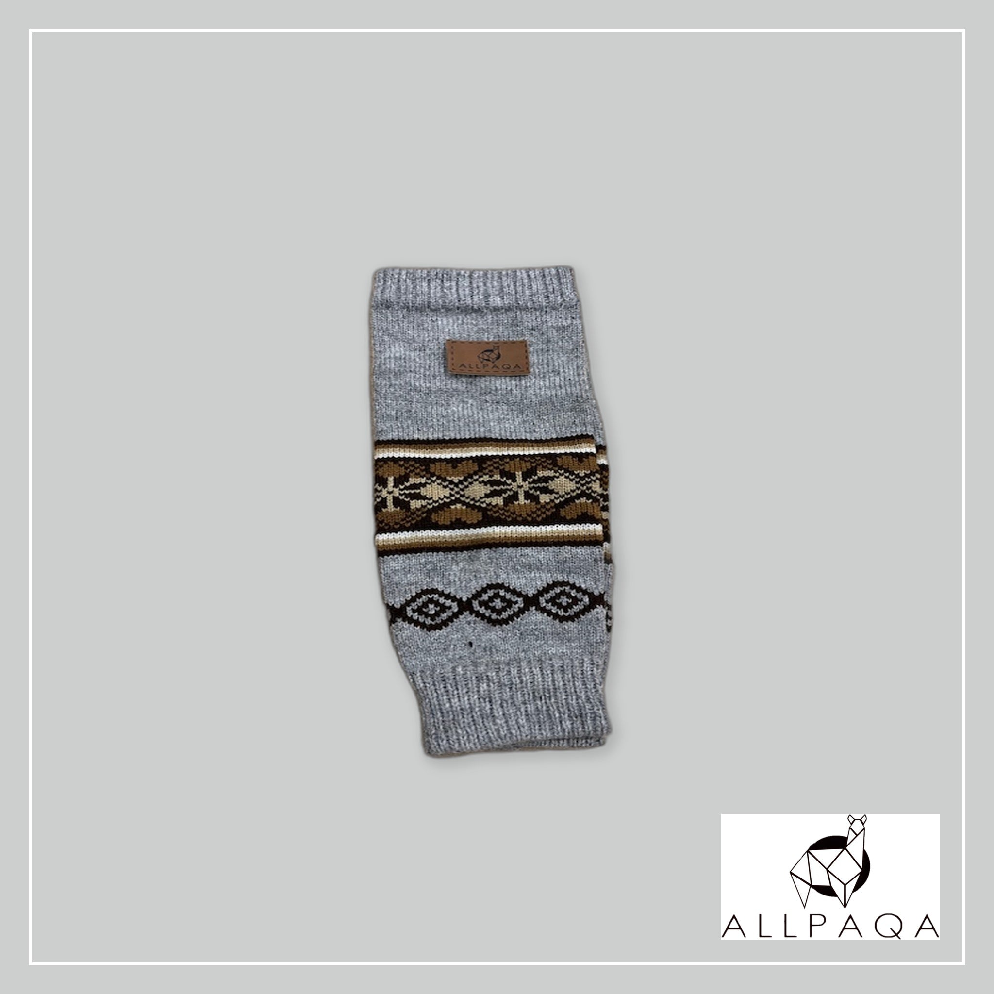Leg Warmer - Gray with Shapes