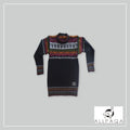 Round Neck Sweater - Black with Alpacas