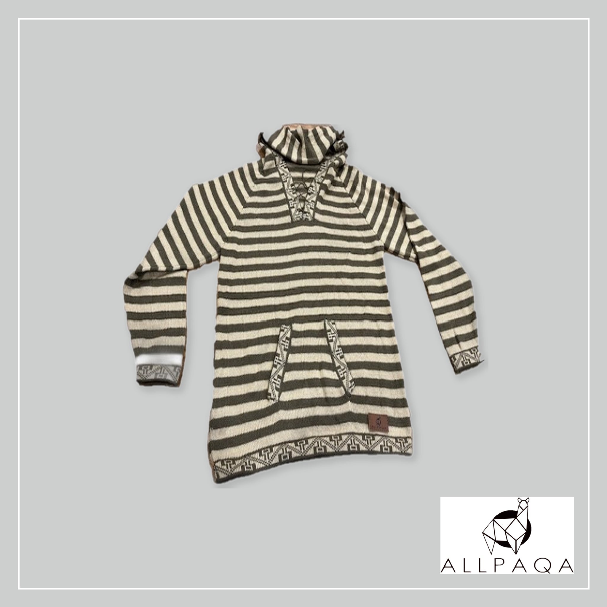 Hoodie - Light Brown and Cream