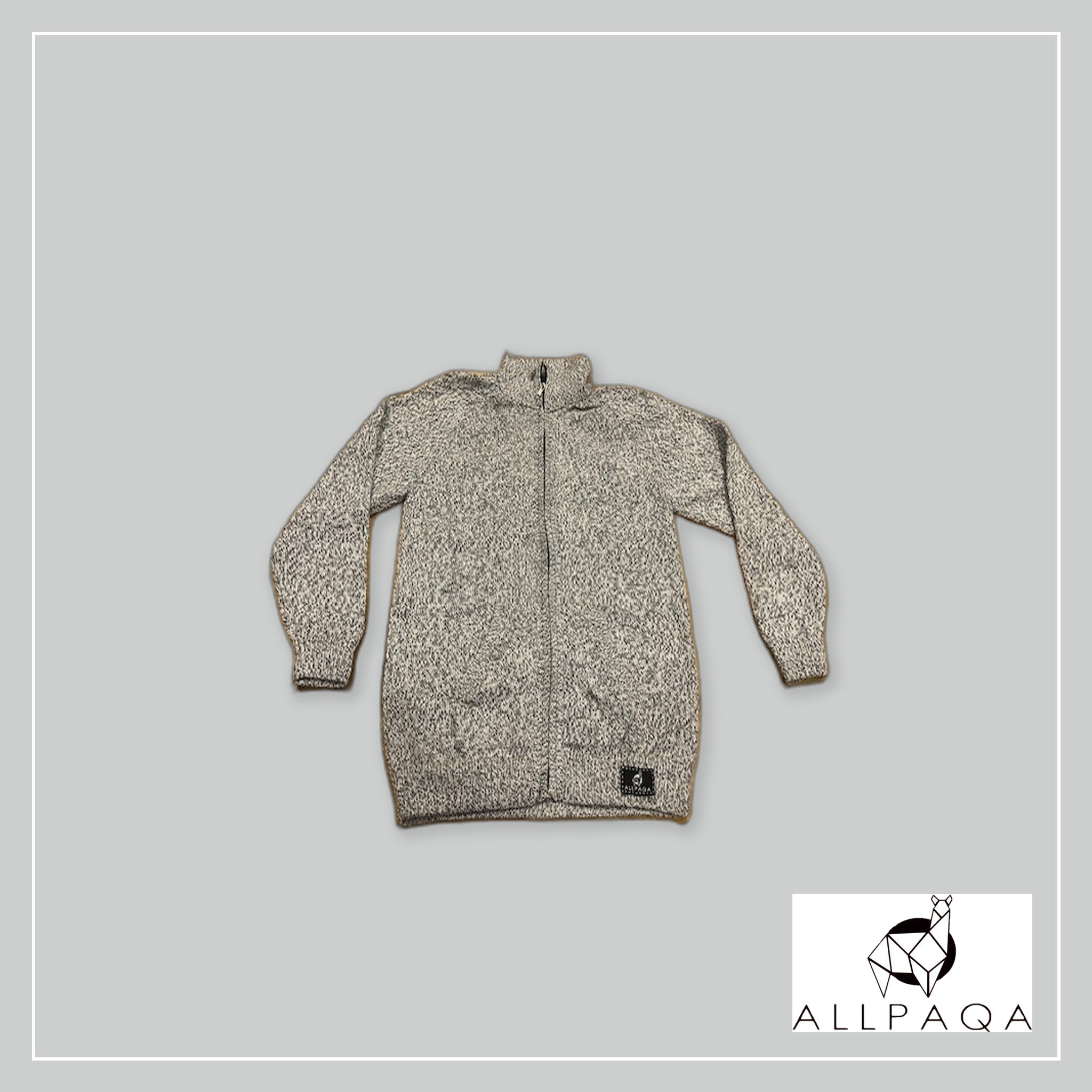 Zip-up Cardigan - Gray