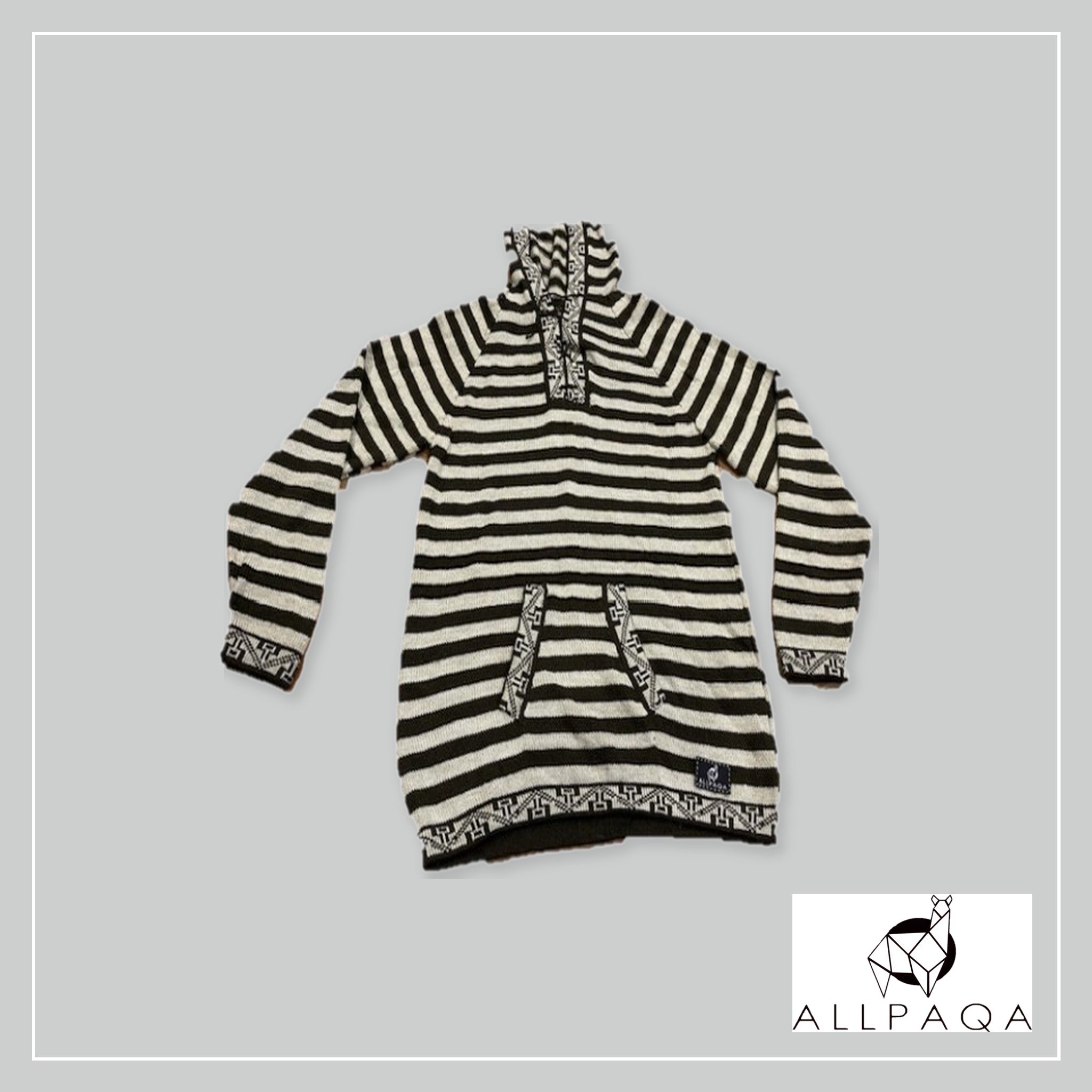 Hoodie - Dark Brown and Cream