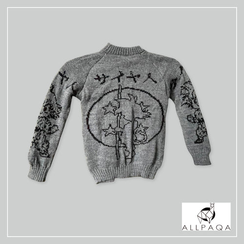 Handmade kids alpaca jersey with Dragon Ball Z image