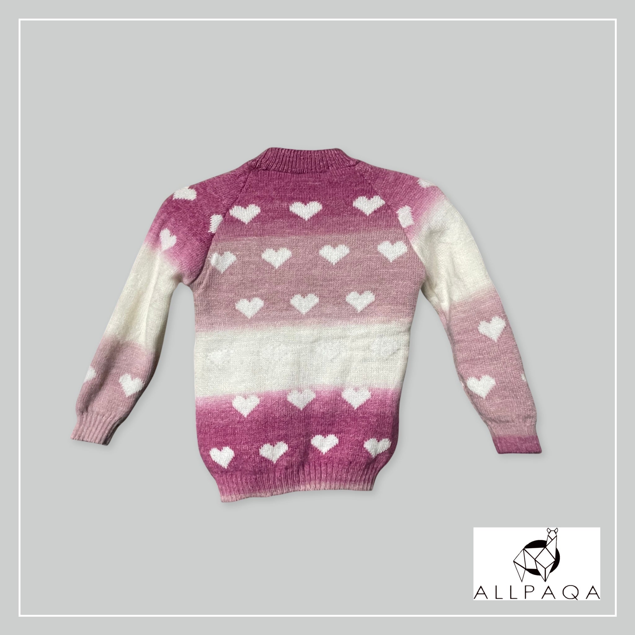 Handmade kids alpaca jersey with Lilo and Stitch image