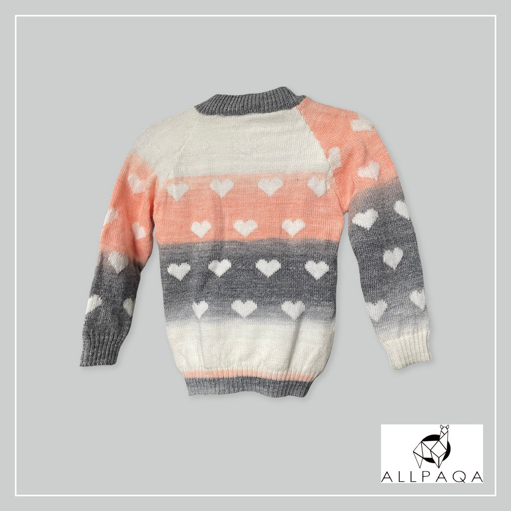 Handmade kids alpaca jersey with Lilo and Angela image