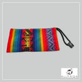 Handmade alpaca pencilcase in rainbow colours