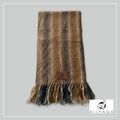 Handmade alpaca scarf in shades of brown