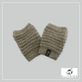 Handmade alpaca fingerless gloves in Light grey
