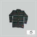 Buttoned Cardigan - Green with colours