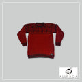Round Neck Sweater - Red and Black