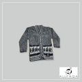 Kids Buttoned Cardigan - Gray with Alpacas
