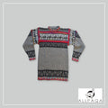 Round Neck Sweater - Multicolour Gray