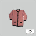 Buttoned Cardigan - Pink and Black