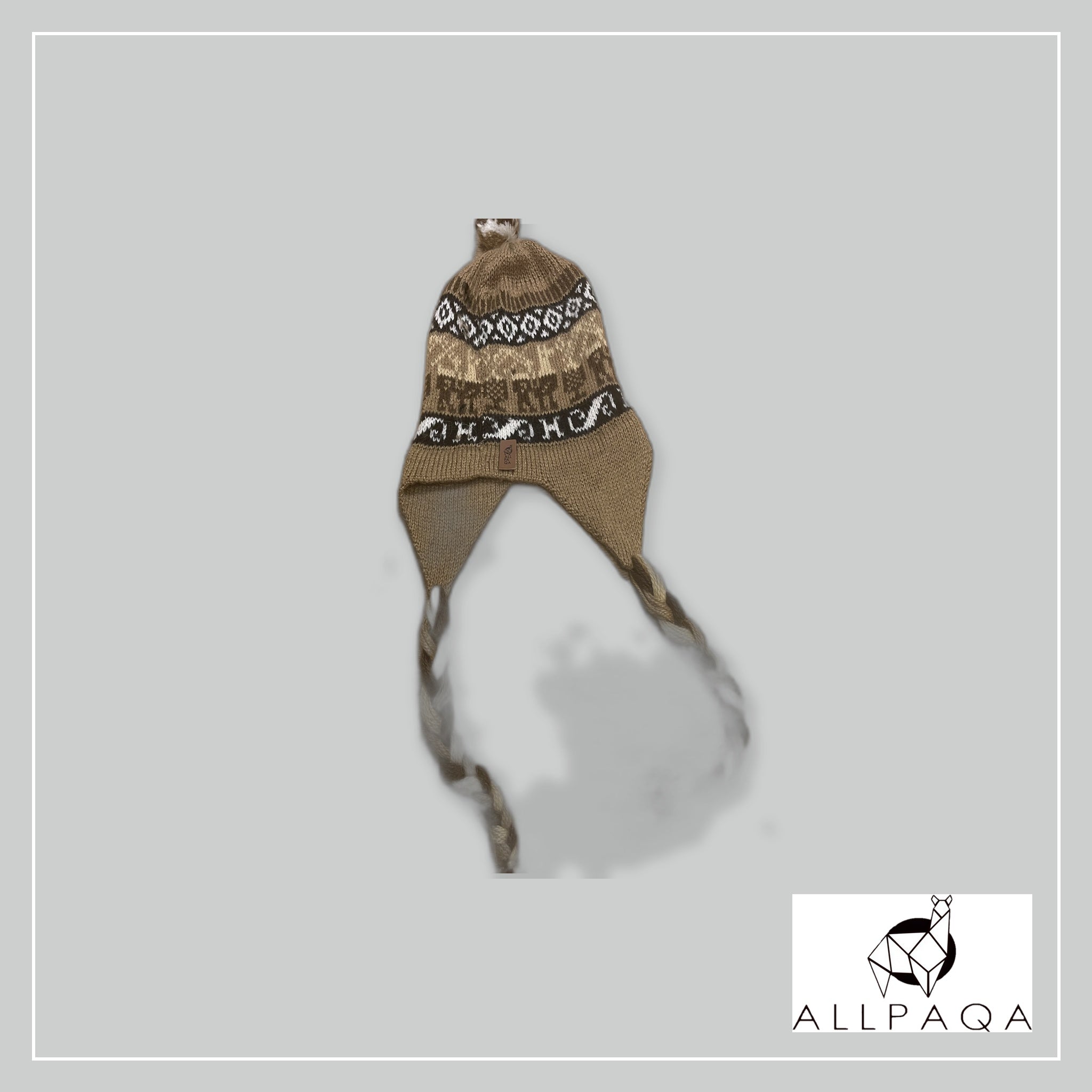 Beanie with plates - Brown