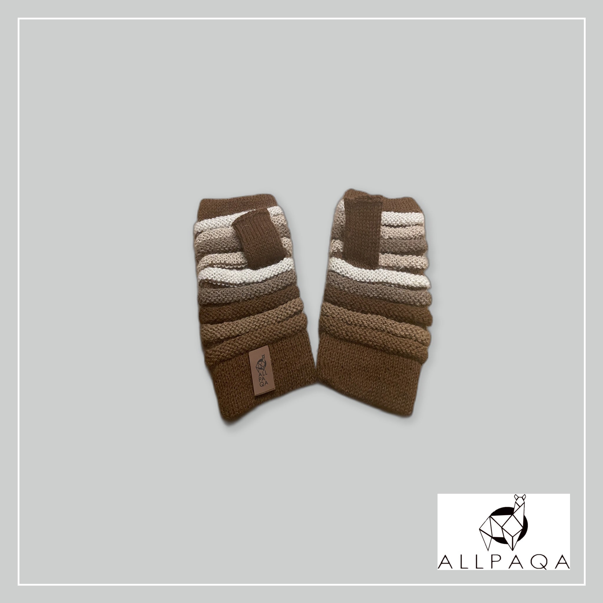 Fingerless glove (thicker) - Dark brown