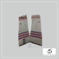 Fingerless glove - Gray with blue and red