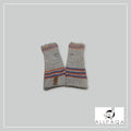 Fingerless glove - Gray with blue and red