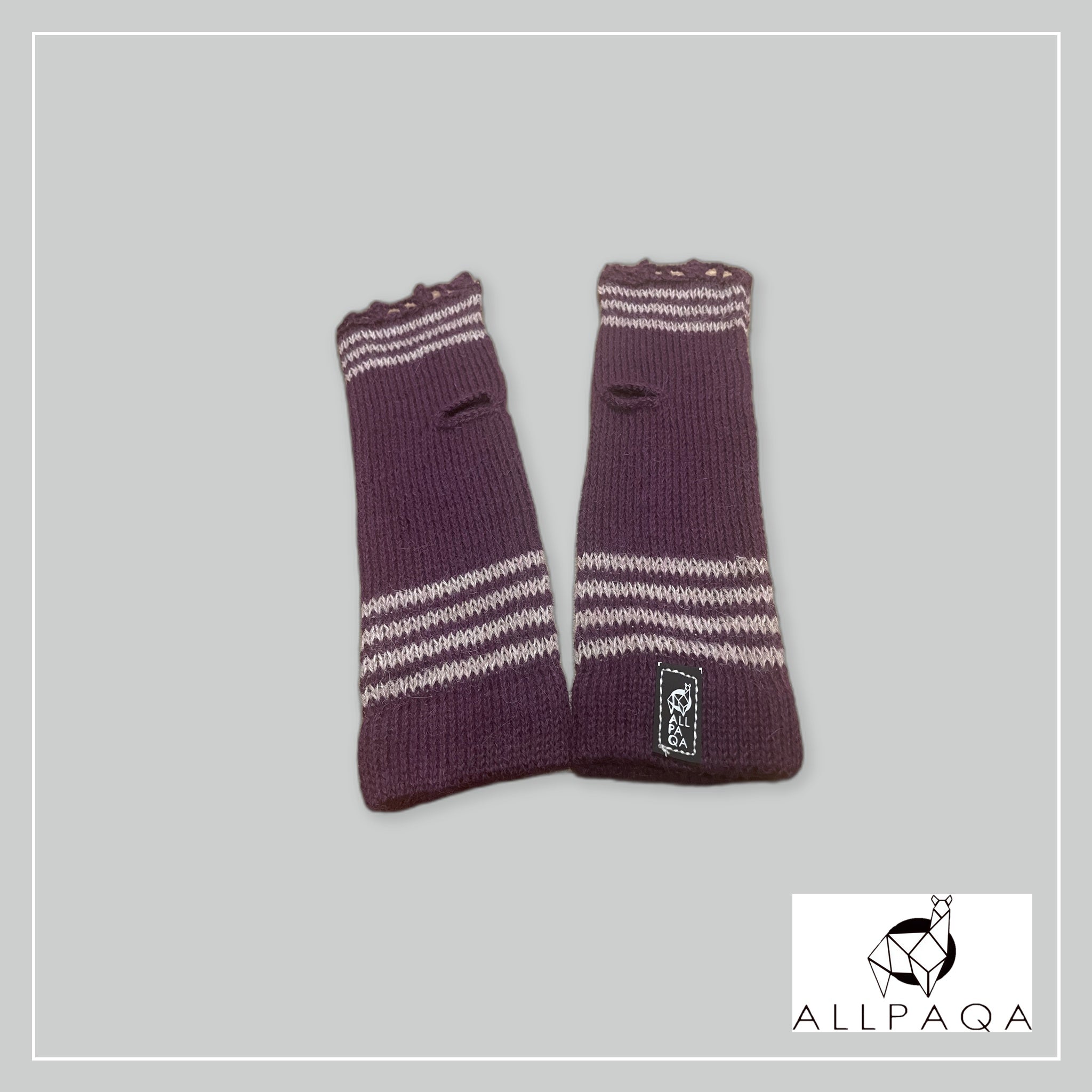 Fingerless glove - Purple and light purple