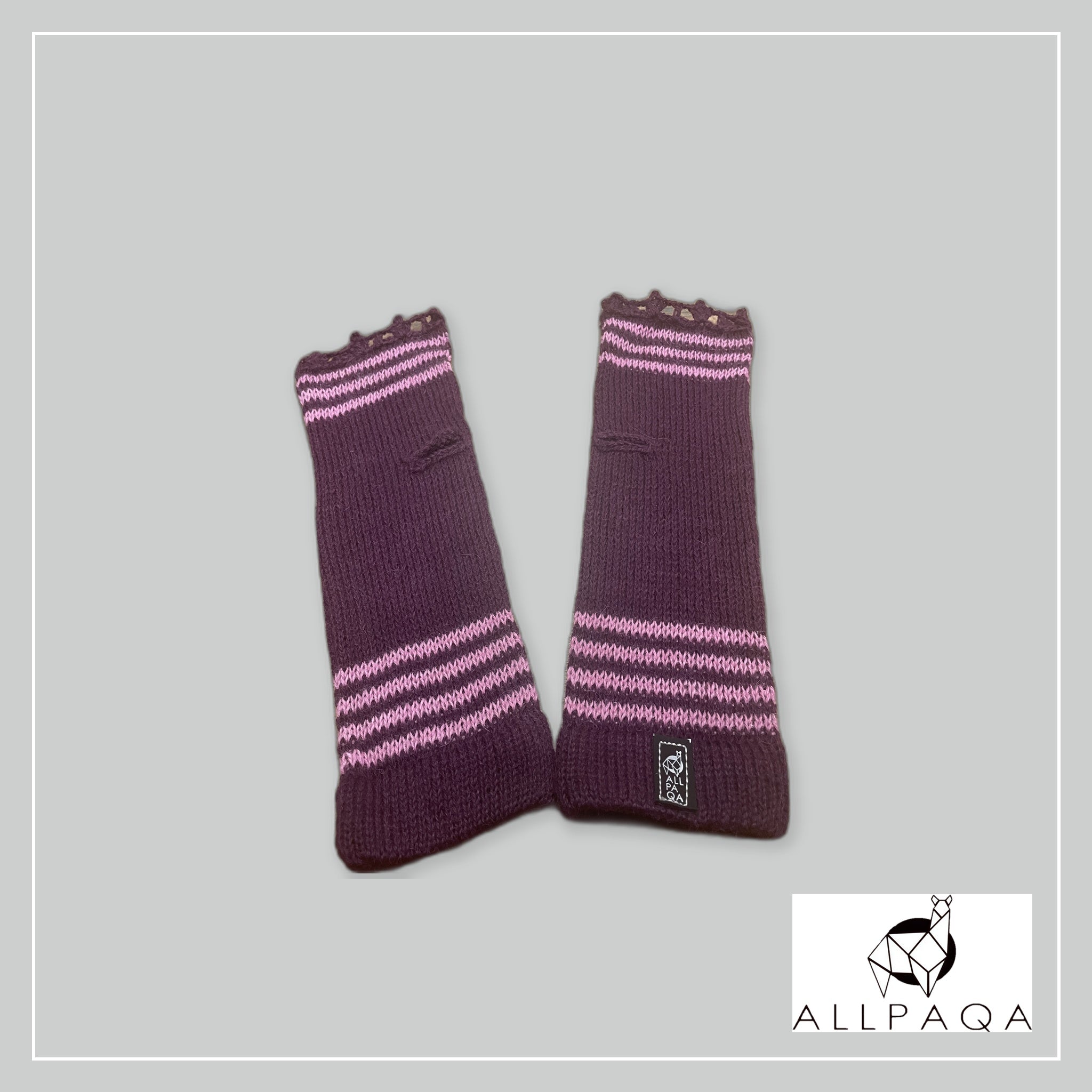 Fingerless glove - Purple and light purple