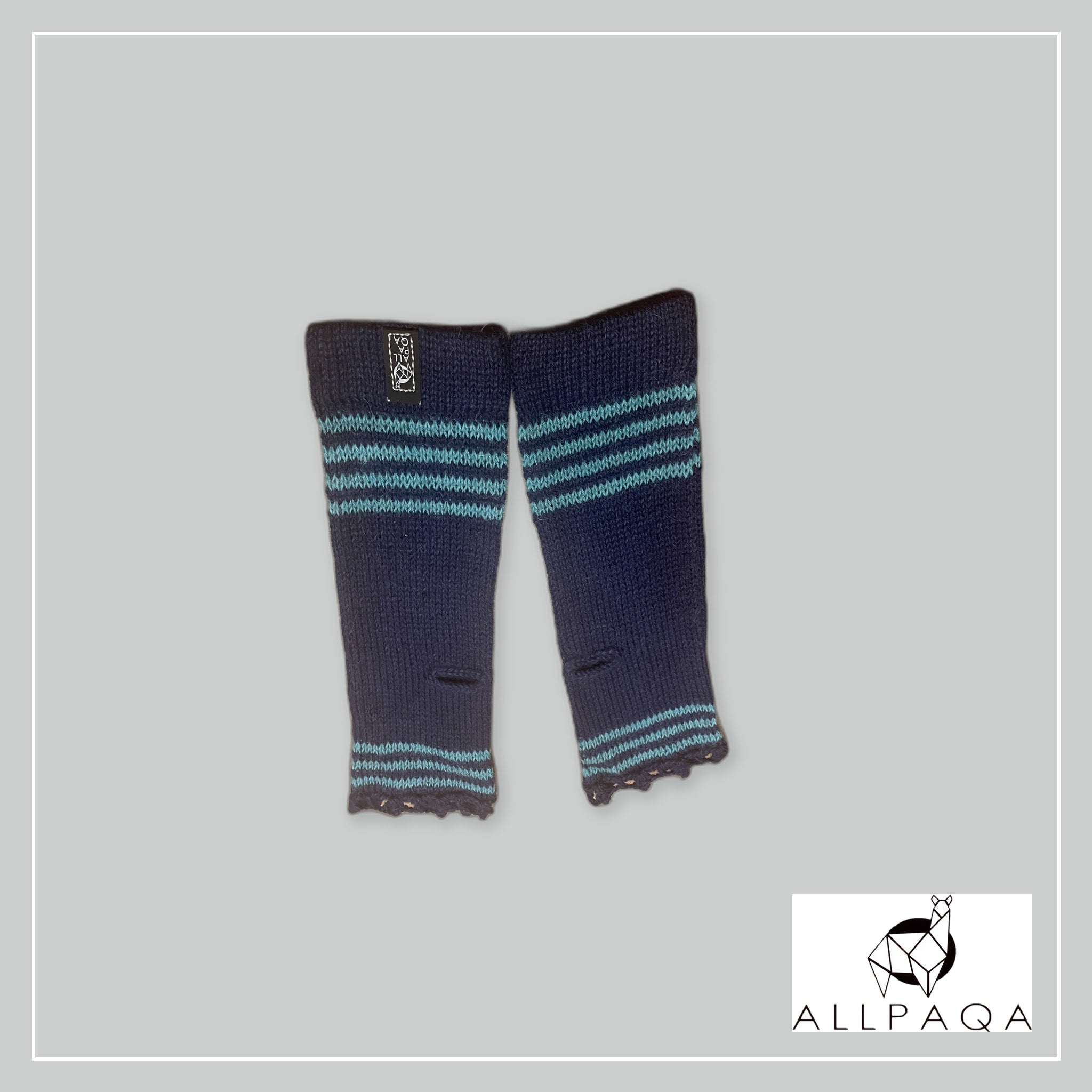 Fingerless glove - Blue and light blue