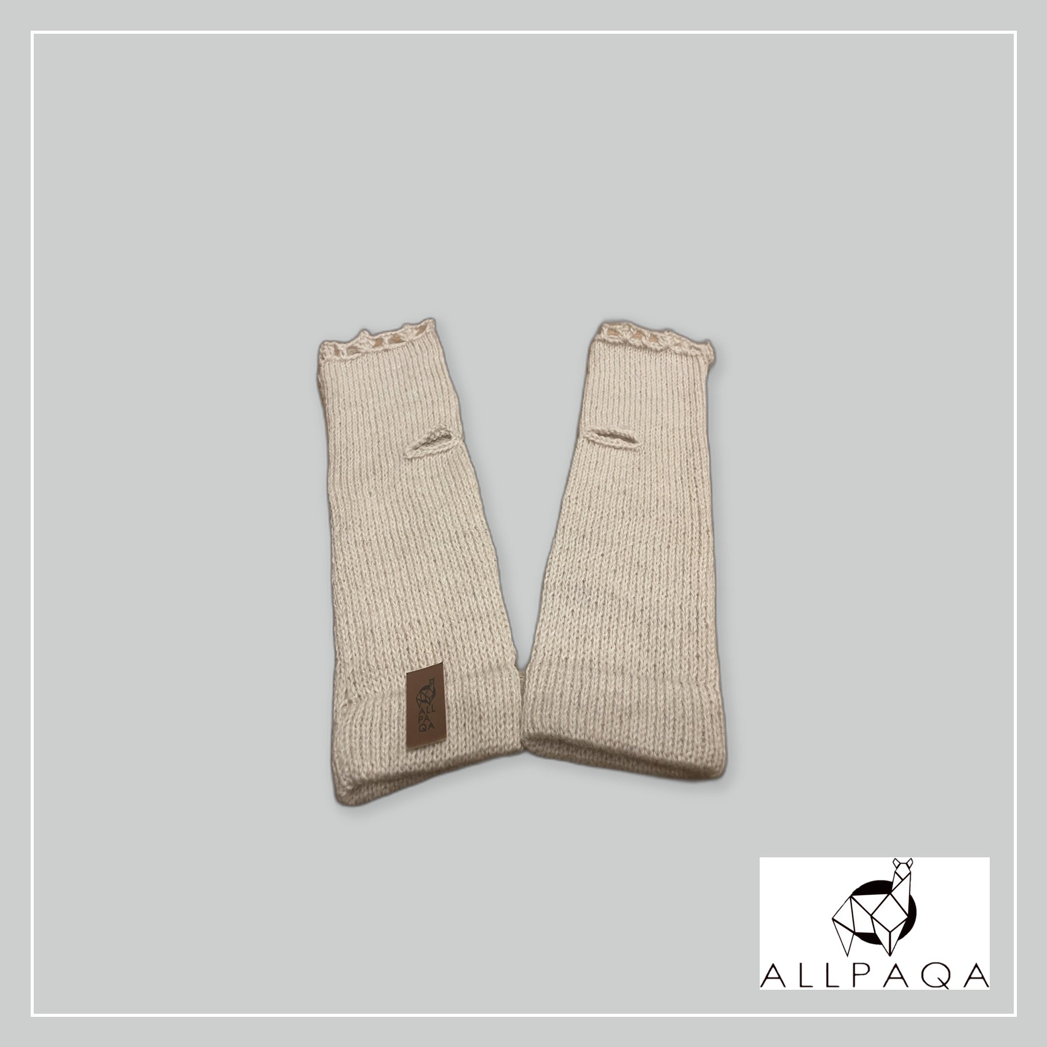 Fingerless glove - Cream