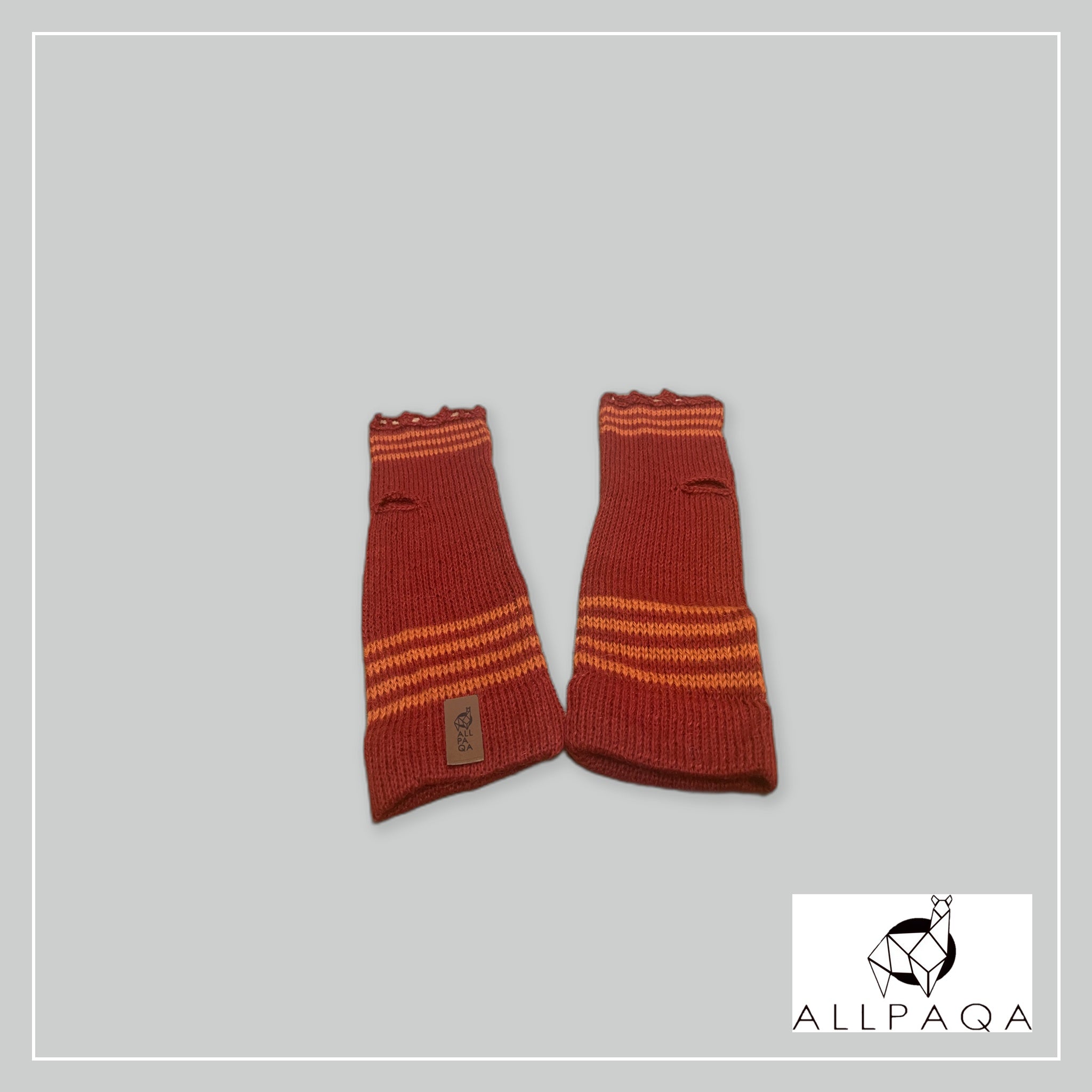 Fingerless glove - Red and orange