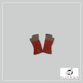 Fingerless glove - Red and brown