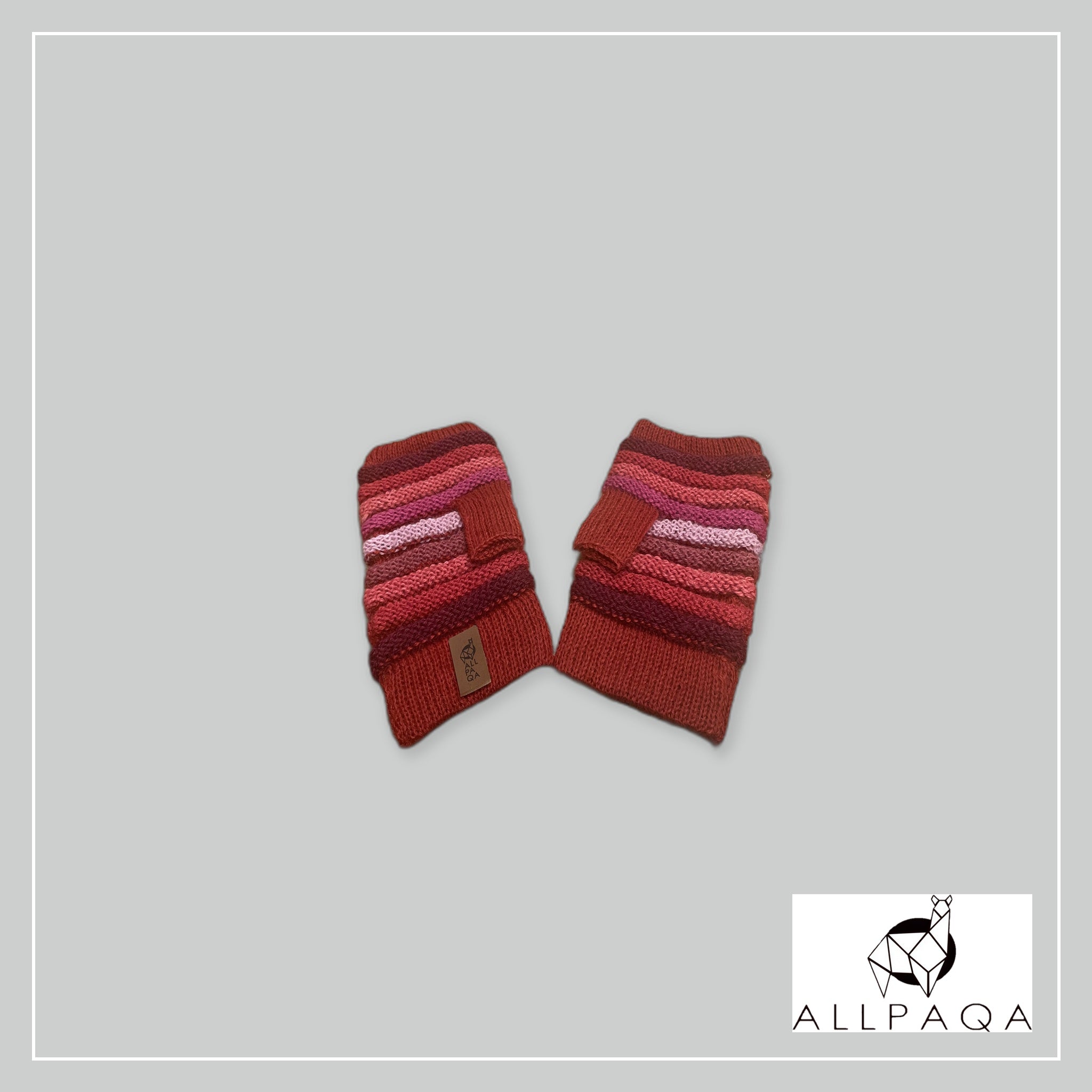 Fingerless glove (thicker) - Red