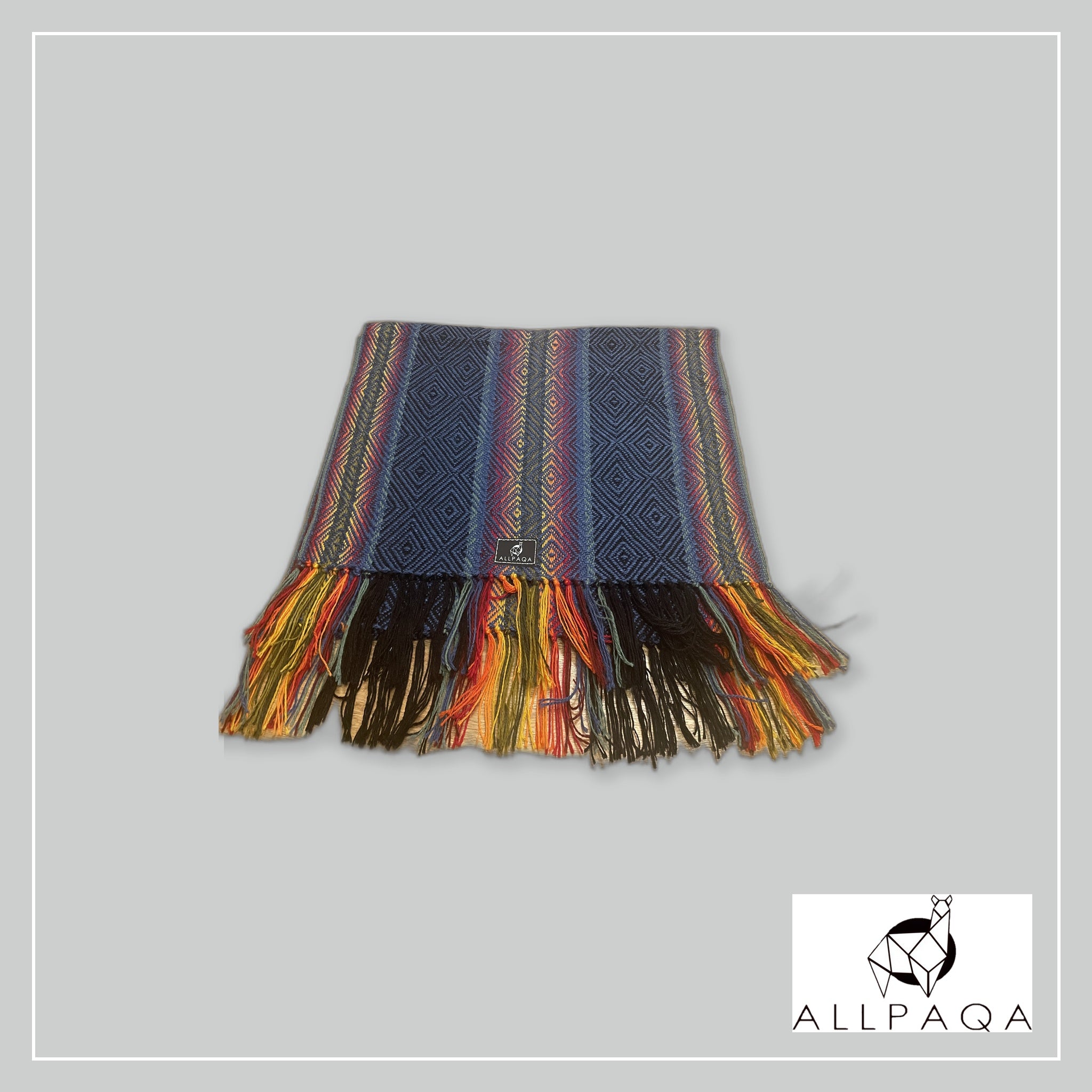 Small shawl - Black with multicolour