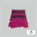 Patterned shawl - Bright pink and black